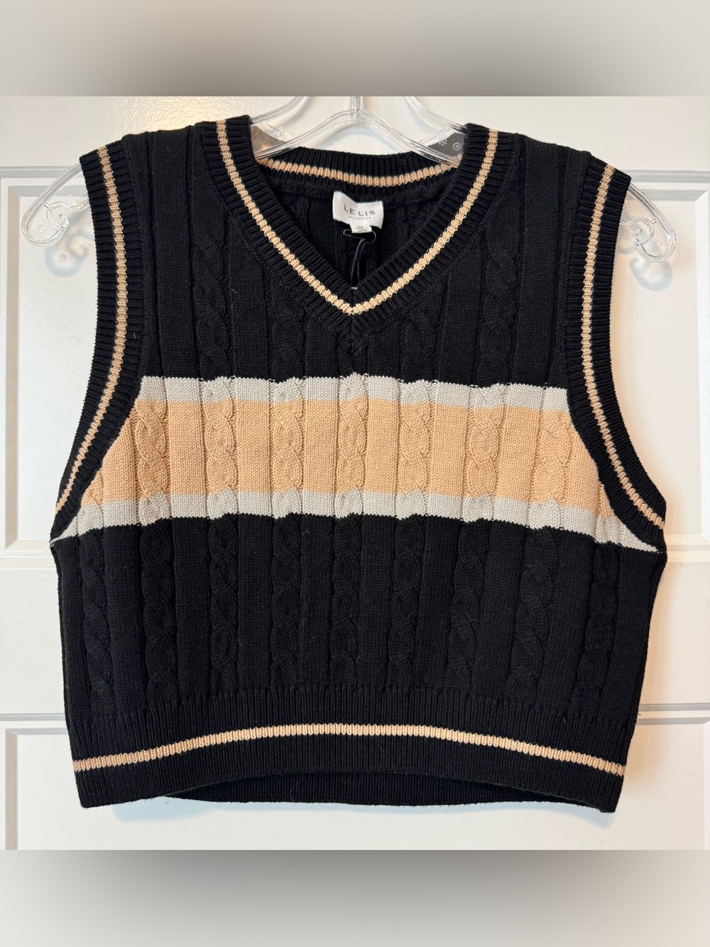Le Lis  Collection Cable Knit Sweater Vest | NWT Preppy